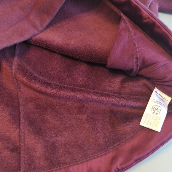 Athleta Cozy Karma Funnel Neck Sweatshirt Womens Medium Spiced Cabernet - Picture 7 of 9